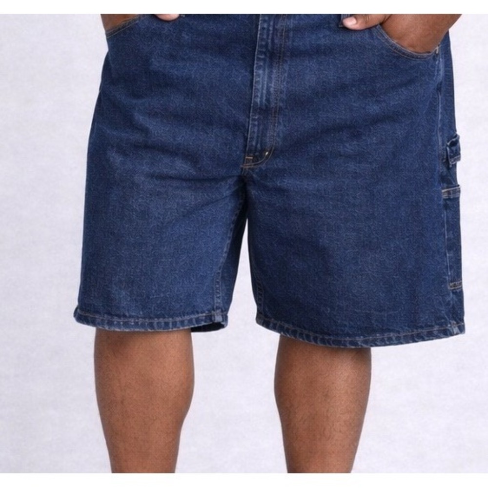 Wrangler Denim Carpenter Shorts Mens Size 46 Blue Work Utility Hammer Loop